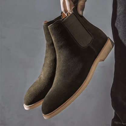 Hal | Beige Suede-Look Chelsea Boots