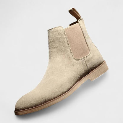 Hal | Beige Suede-Look Chelsea Boots