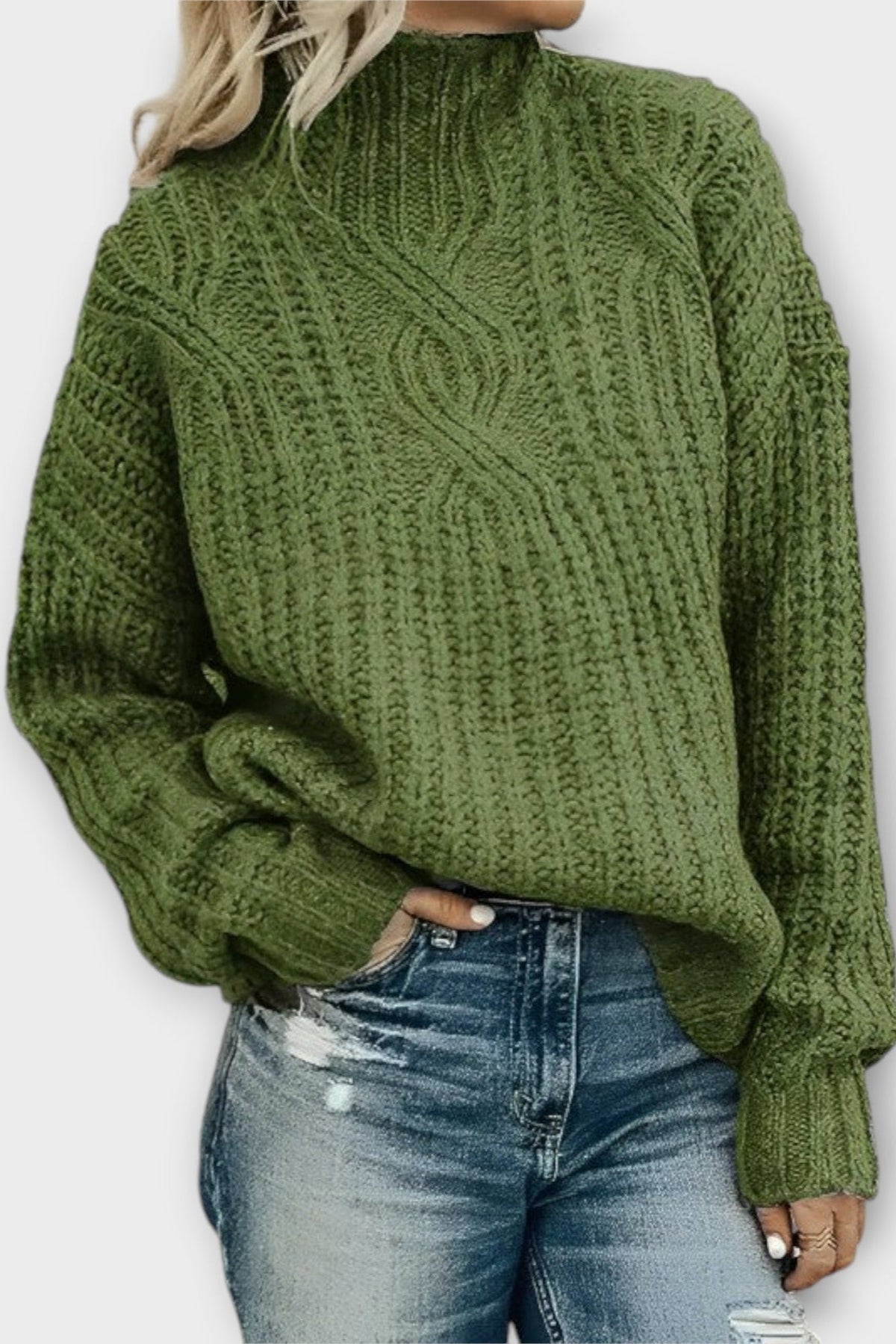 Harper | Black Chunky Knit Jumper