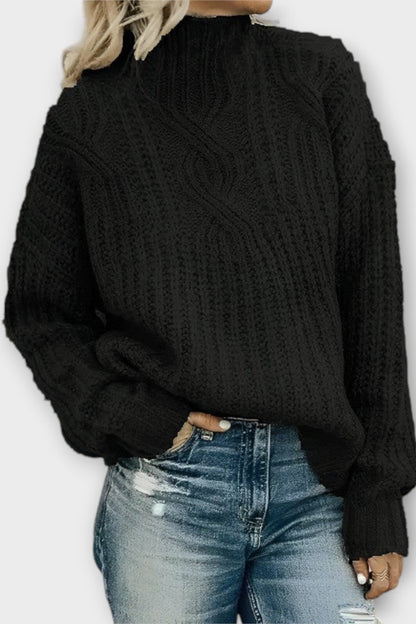 Harper | Black Chunky Knit Jumper