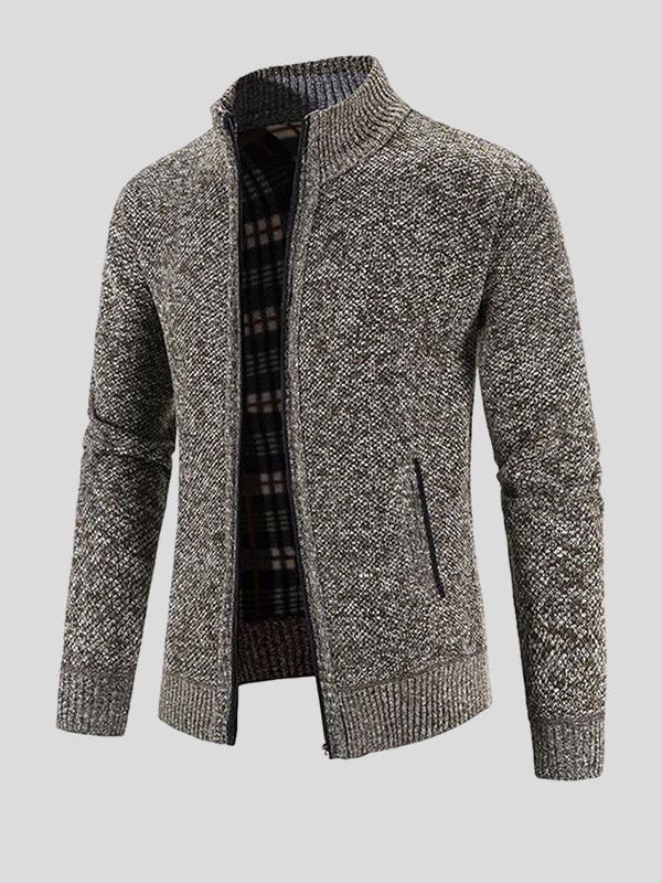 Harvey | Grey Textured Zip Jacket