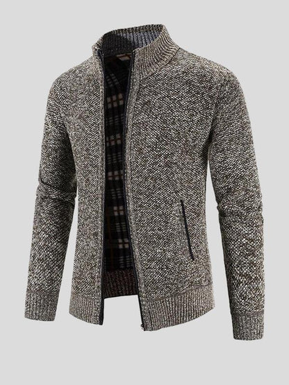 Harvey | Grey Textured Zip Jacket