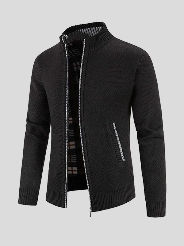 Harvey | Grey Textured Zip Jacket