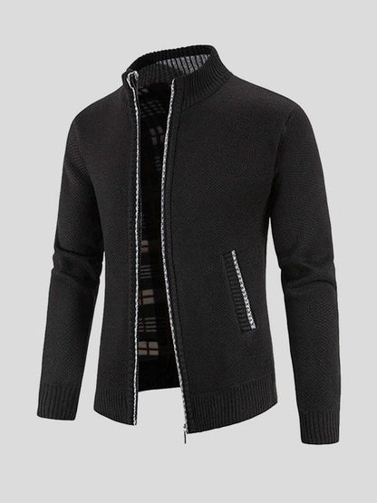 Harvey | Grey Textured Zip Jacket