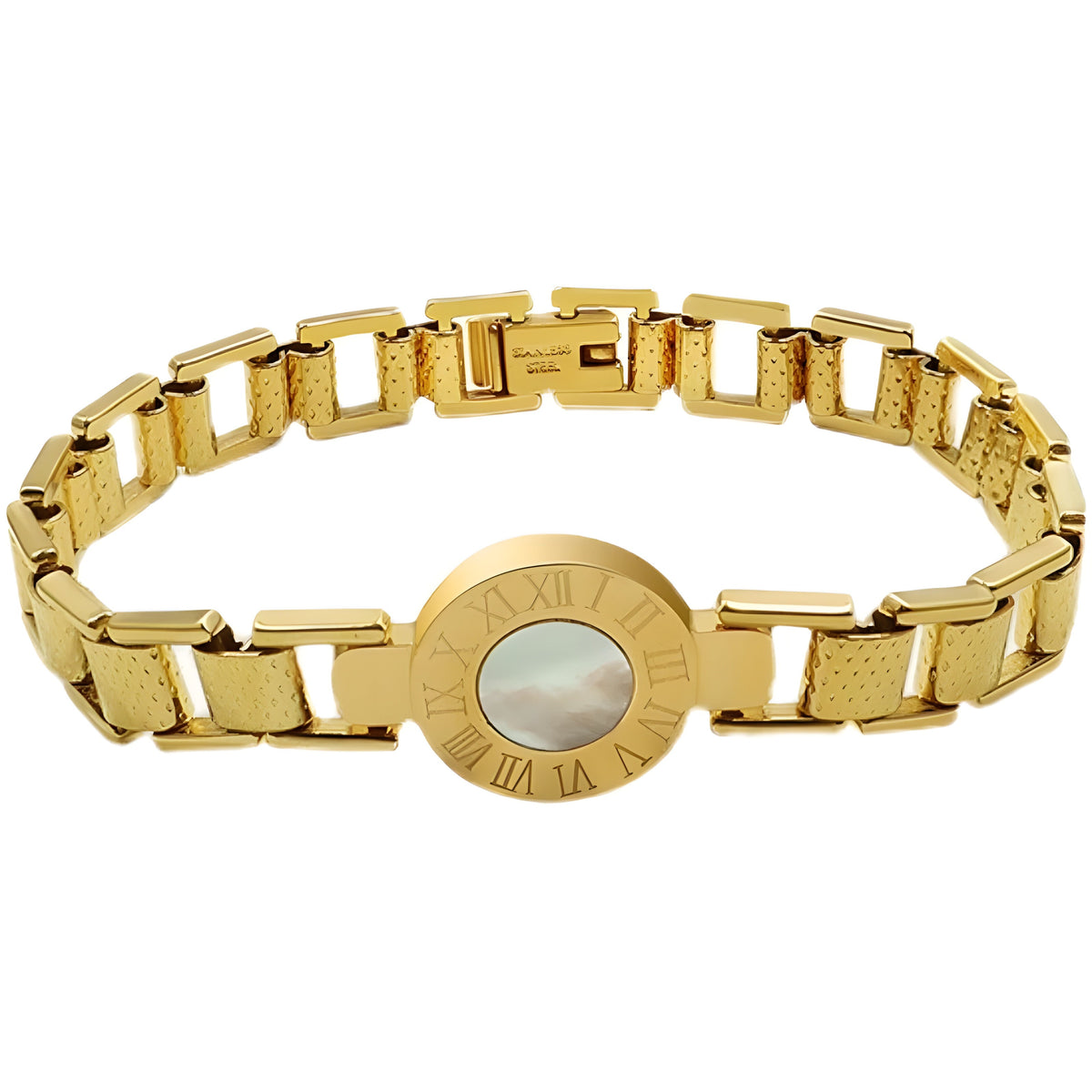 Rowan | Round Stone Link Bracelet