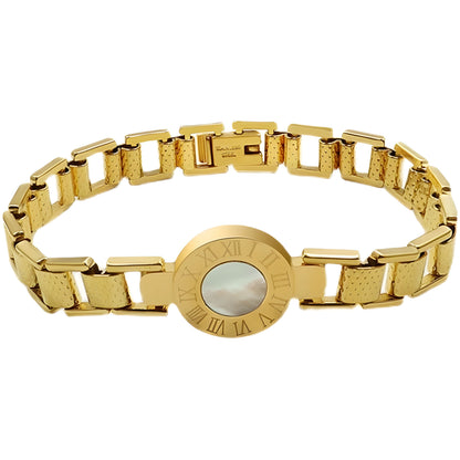 Rowan | Round Stone Link Bracelet