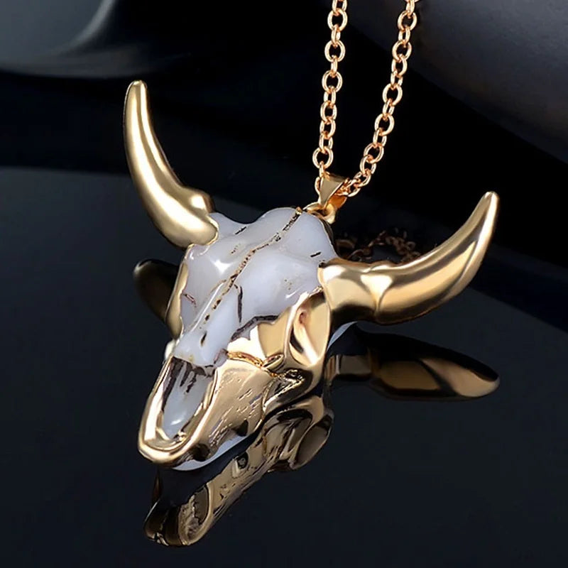 Taylor | Bull Skull Pendant Necklace