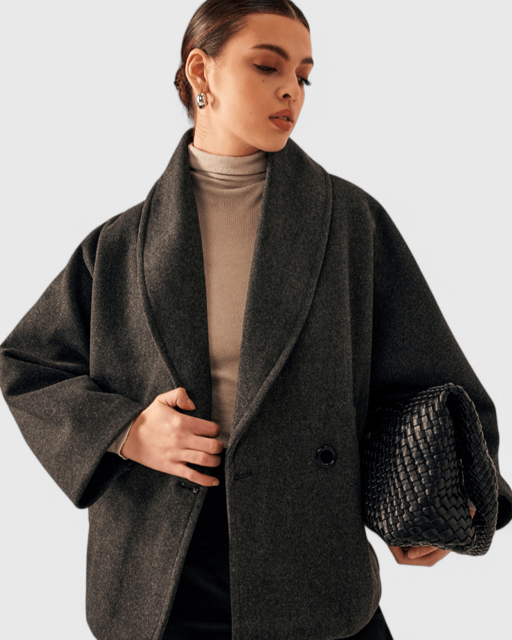 Helena | Charcoal Textured Coat