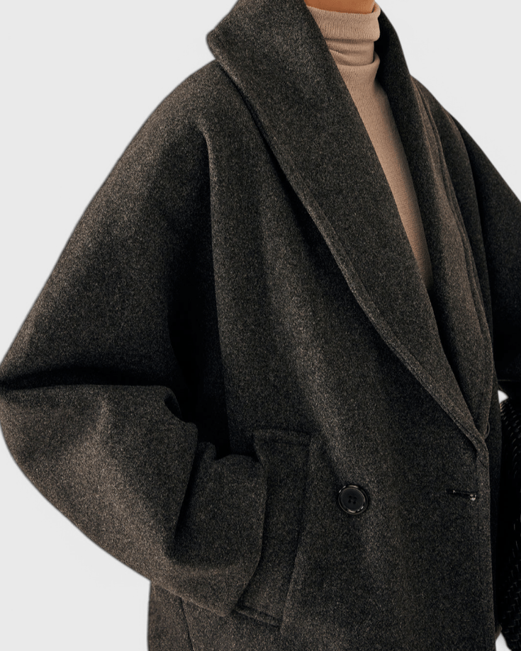 Helena | Charcoal Textured Coat