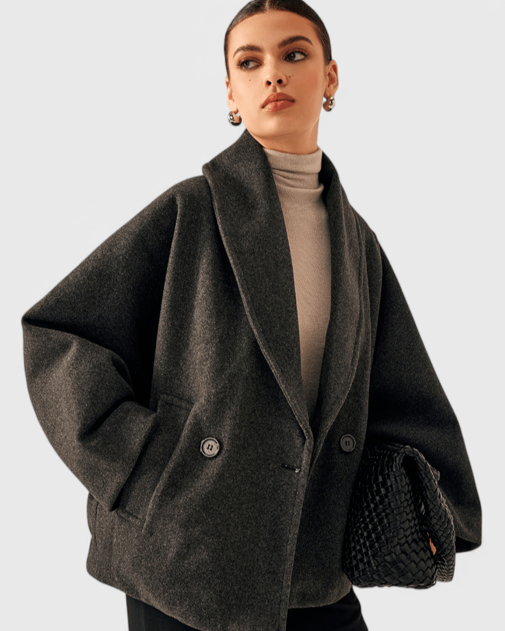 Helena | Charcoal Textured Coat