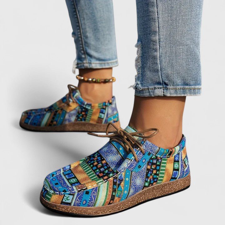 Helena | Patterned Comfort Lace-Up Shoes