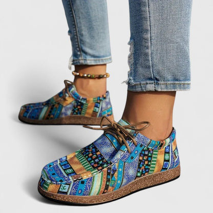 Helena | Patterned Comfort Lace-Up Shoes