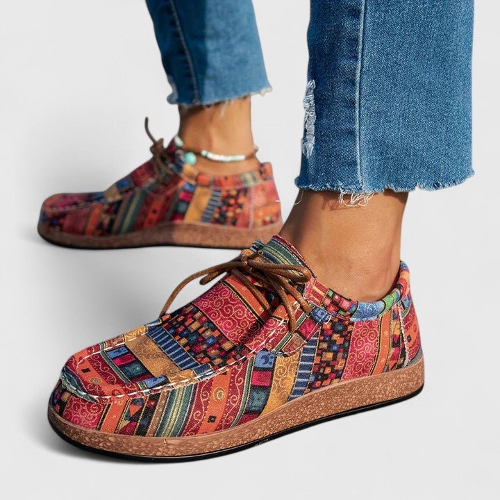 Helena | Patterned Comfort Lace-Up Shoes