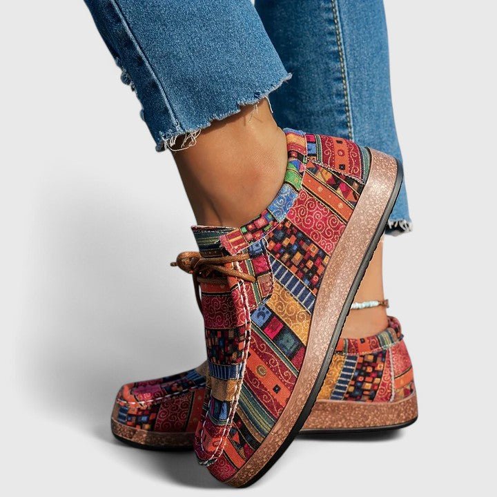 Helena | Patterned Comfort Lace-Up Shoes