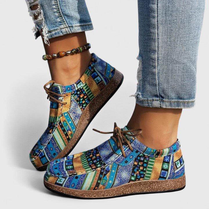 Helena | Patterned Comfort Lace-Up Shoes
