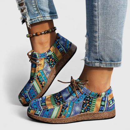 Helena | Patterned Comfort Lace-Up Shoes