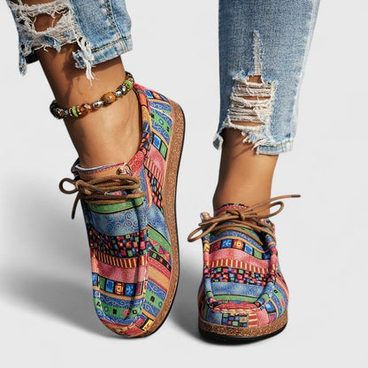 Helena | Patterned Comfort Lace-Up Shoes