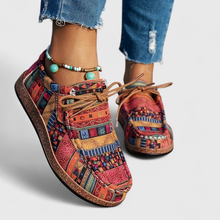 Helena | Patterned Comfort Lace-Up Shoes