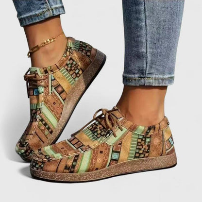 Helena | Patterned Comfort Lace-Up Shoes