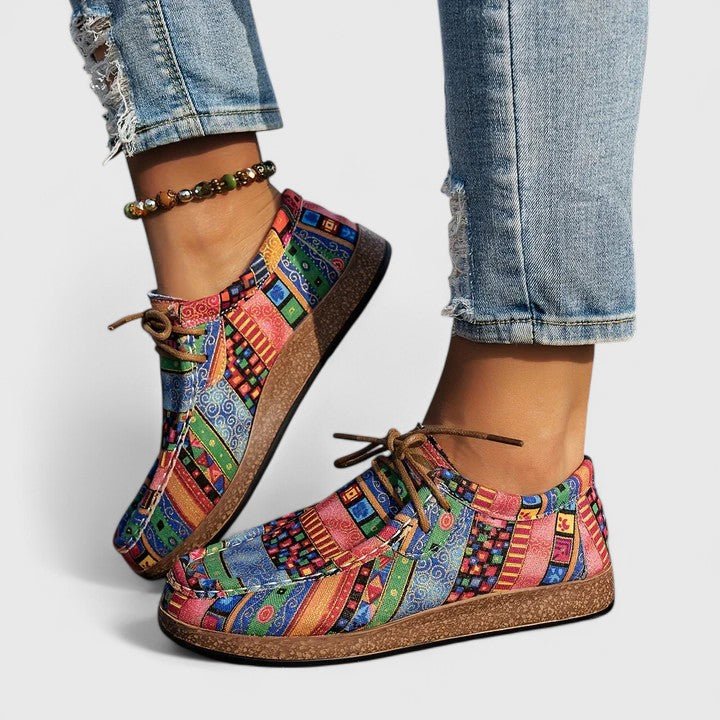 Helena | Patterned Comfort Lace-Up Shoes