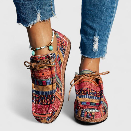 Helena | Patterned Comfort Lace-Up Shoes