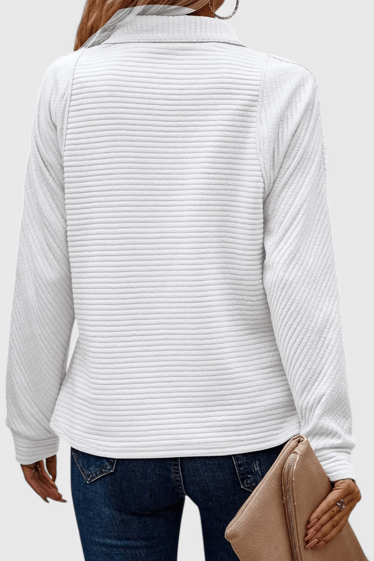 Helena | Dusty Pink Half-Zip Jumper