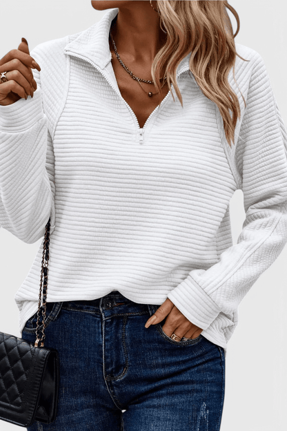 Helena | Dusty Pink Half-Zip Jumper