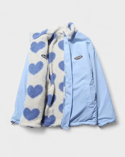 Helena | Heart Print Reversible Jacket