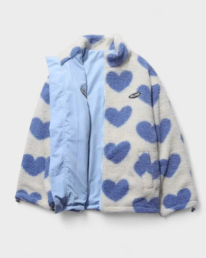 Helena | Heart Print Reversible Jacket
