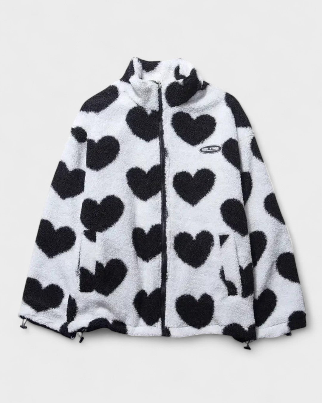 Helena | Heart Print Reversible Jacket