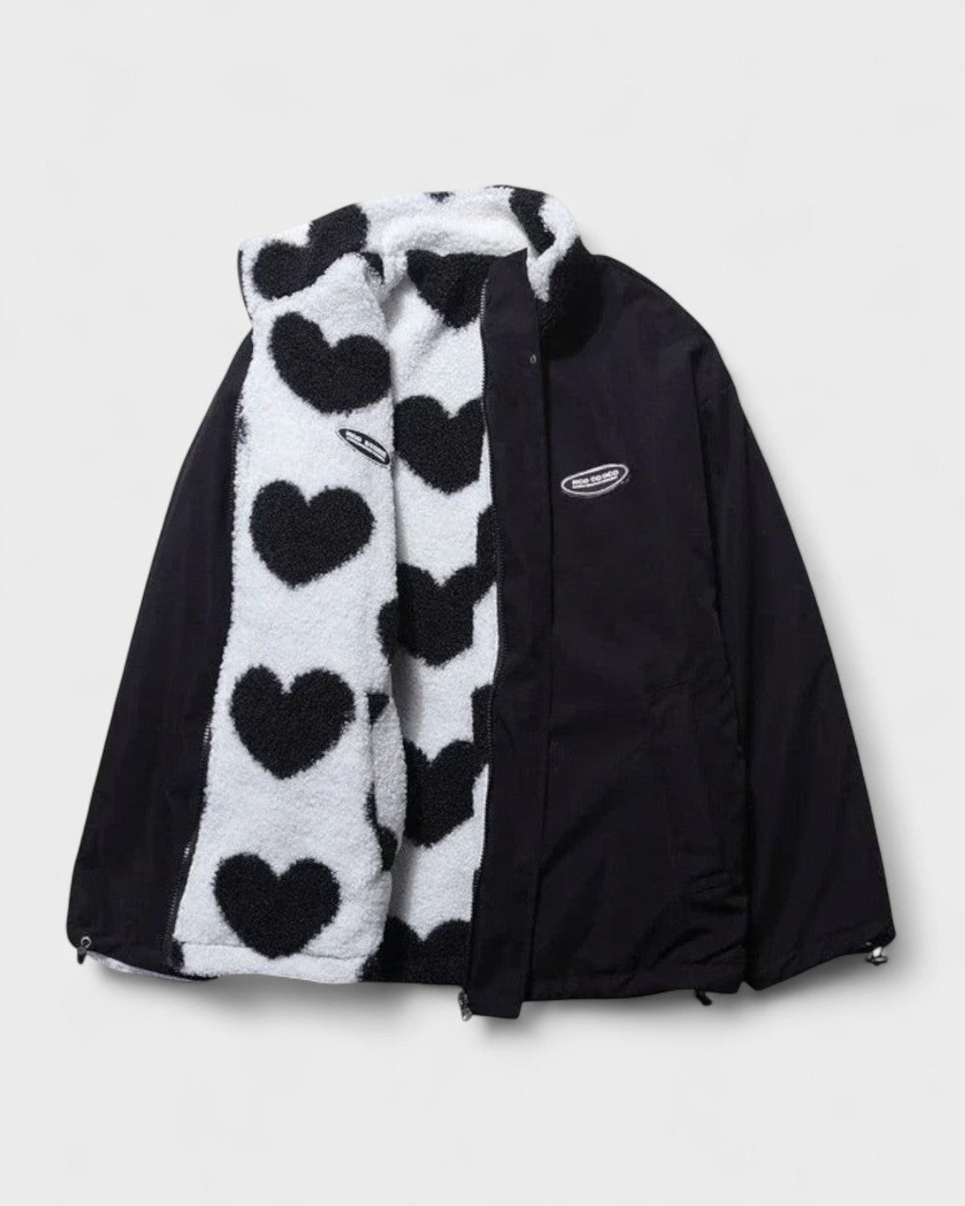 Helena | Heart Print Reversible Jacket