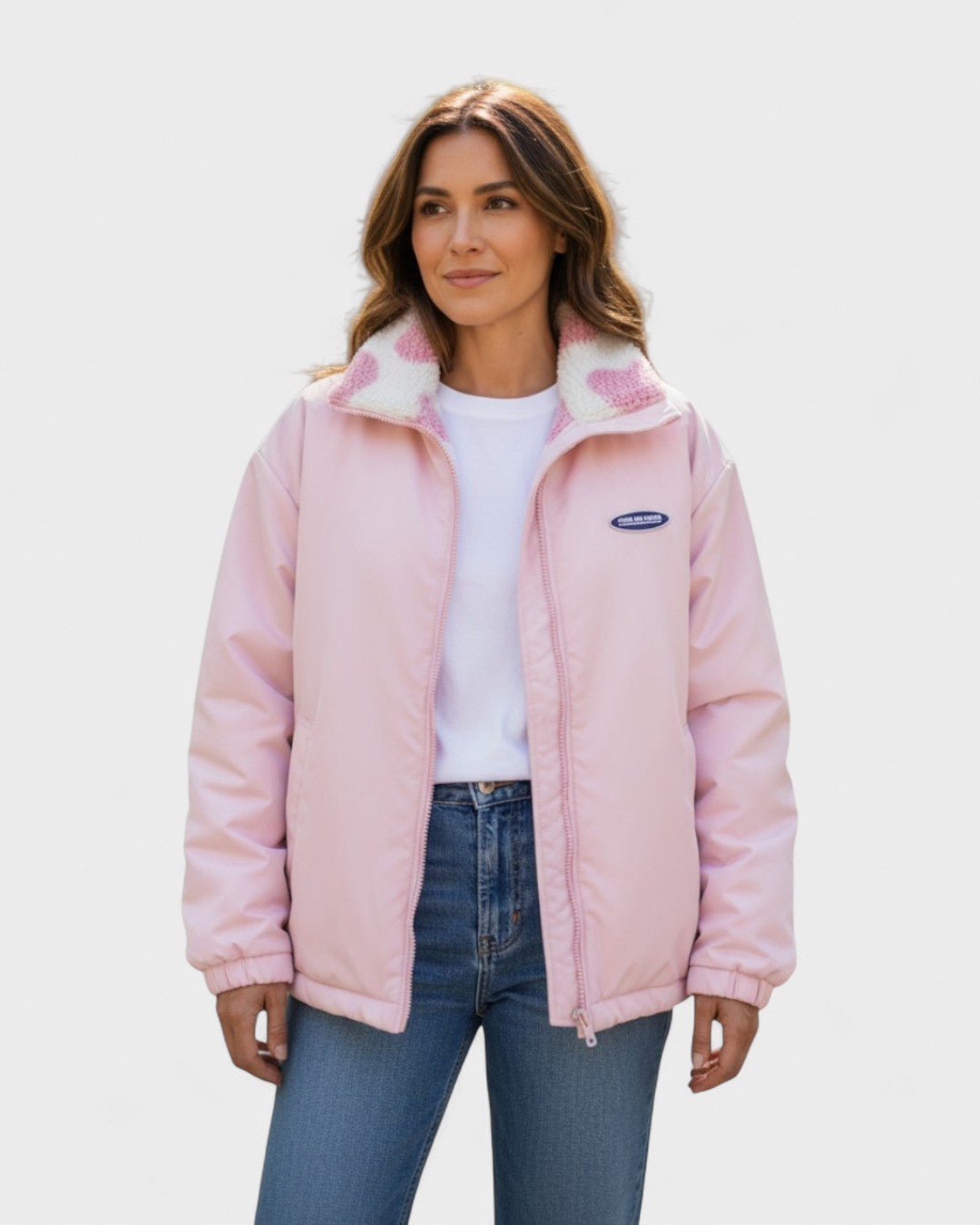 Helena | Heart Print Reversible Jacket