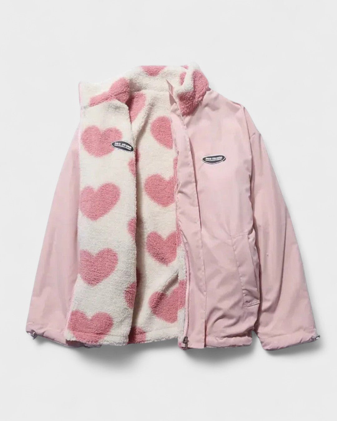 Helena | Heart Print Reversible Jacket