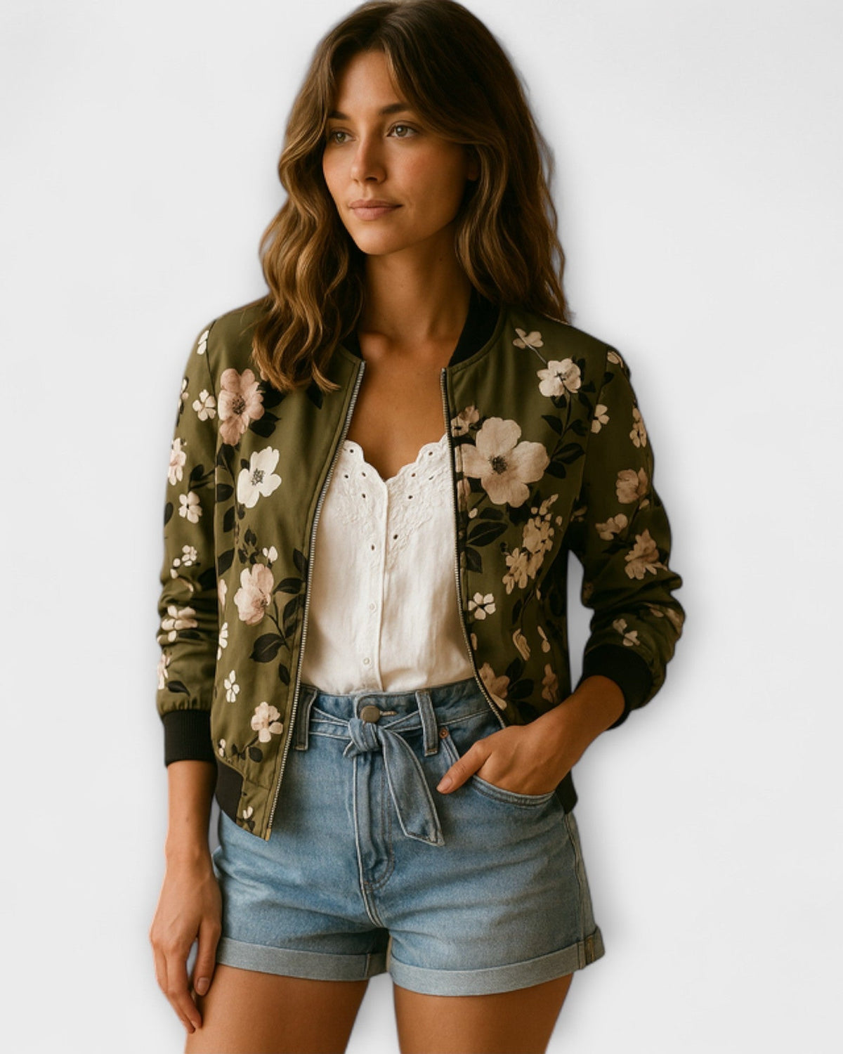 Henrietta | Floral Bomber Jacket