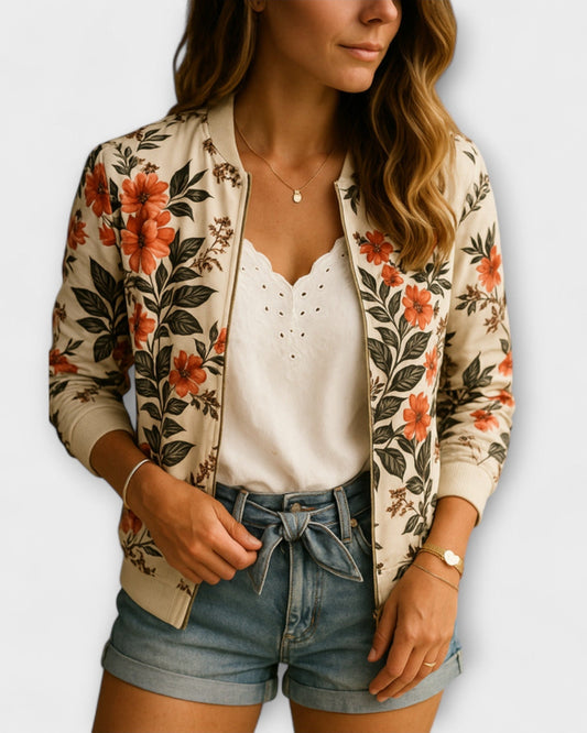 Henrietta | Floral Bomber Jacket