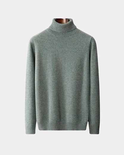 Hector | Sage Roll-Neck Jumper