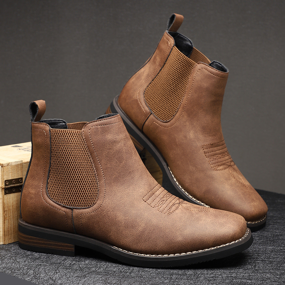 Hector | Tan Chelsea Boots