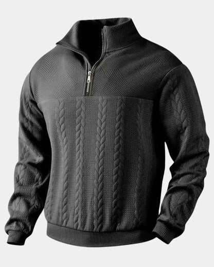 Henry | Cream Cable-Knit Half-Zip Jumper