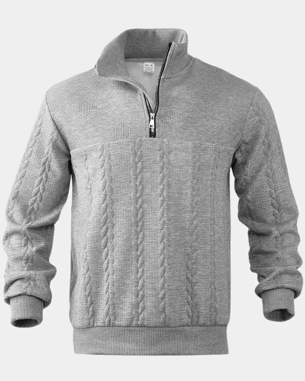 Henry | Cream Cable-Knit Half-Zip Jumper