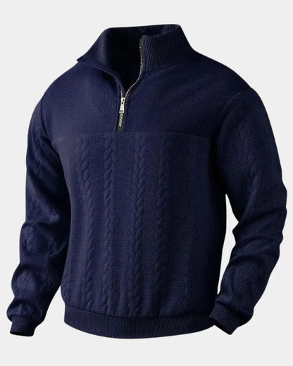 Henry | Cream Cable-Knit Half-Zip Jumper