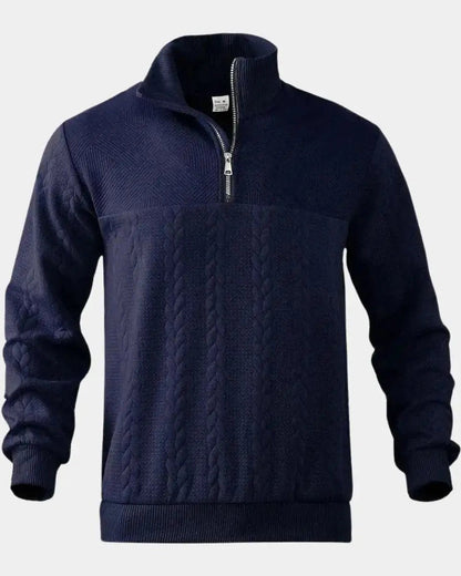 Henry | Cream Cable-Knit Half-Zip Jumper