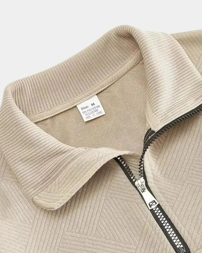 Henry | Cream Cable-Knit Half-Zip Jumper