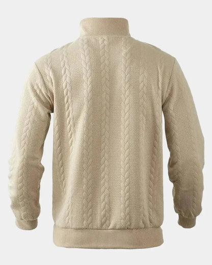 Henry | Cream Cable-Knit Half-Zip Jumper
