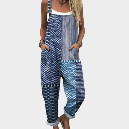 Alice | Indigo Patchwork Dungarees