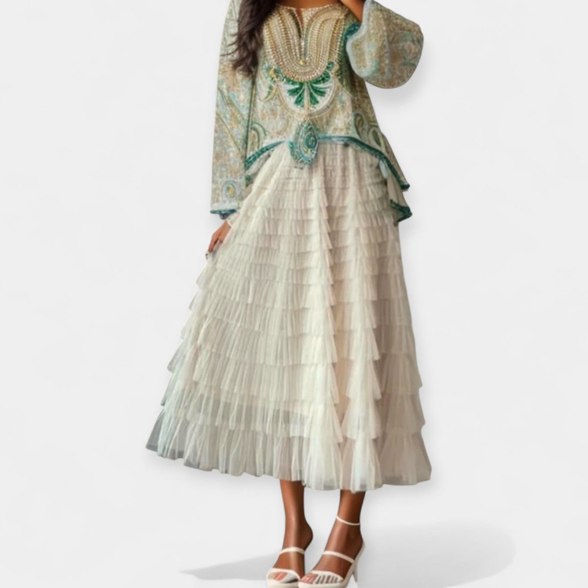 Honor | Tiered Ruffle Maxi Skirt