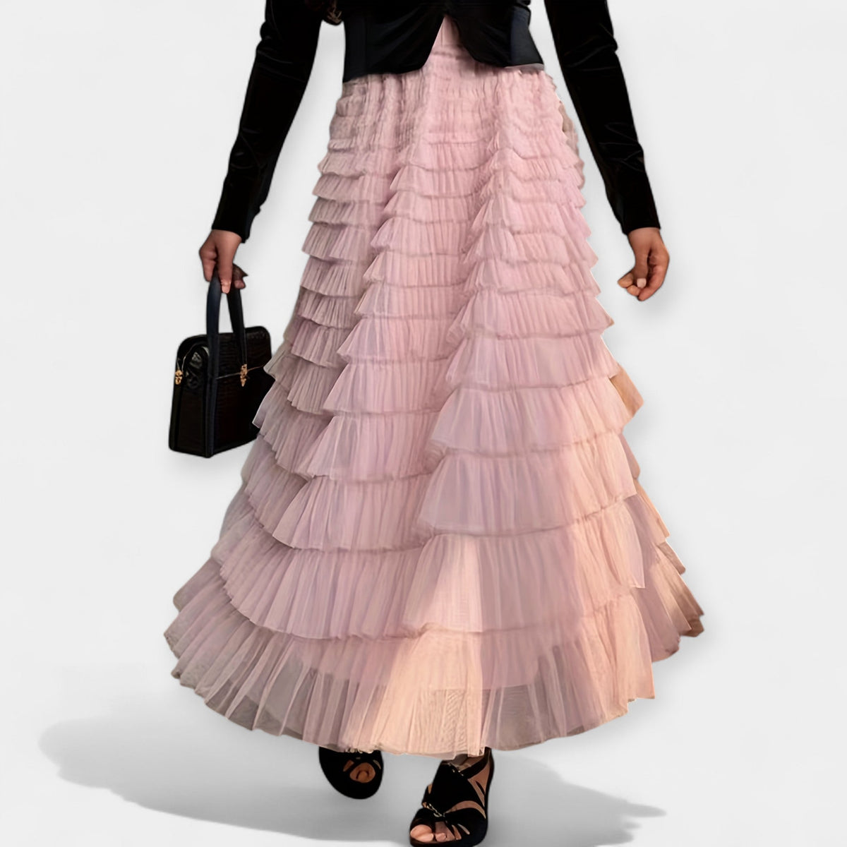 Honor | Tiered Ruffle Maxi Skirt