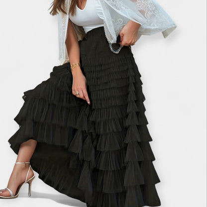 Honor | Tiered Ruffle Maxi Skirt