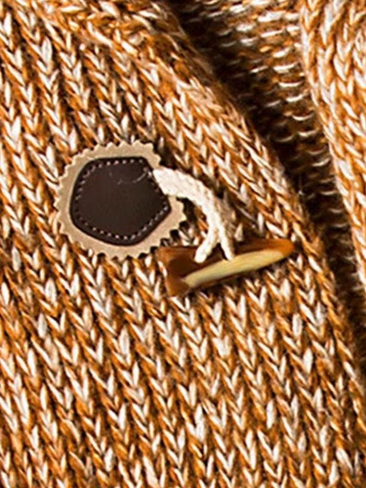 Henry | Brown Hooded Knit Cardigan