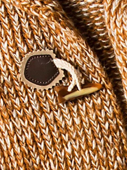 Henry | Brown Hooded Knit Cardigan