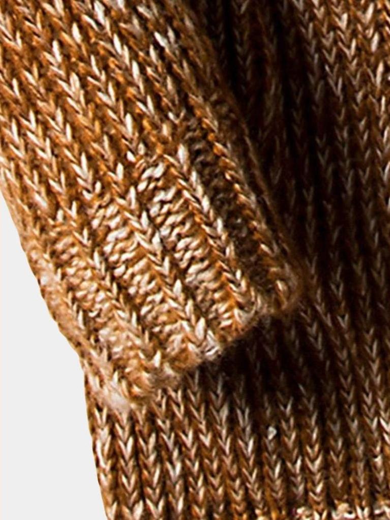 Henry | Brown Hooded Knit Cardigan